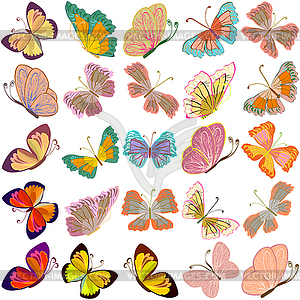 Набор красочных реалистичных изолированной butterflies.Vector я - векторное изображение