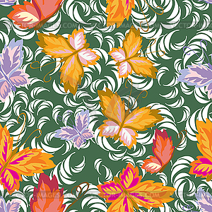  Butterfly - seamless pattern - vector image