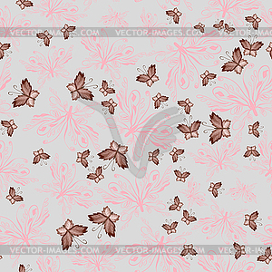  Butterfly-seamless pattern - vector clipart