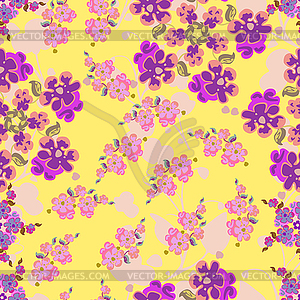  Floral - seamless pattern - vector clipart