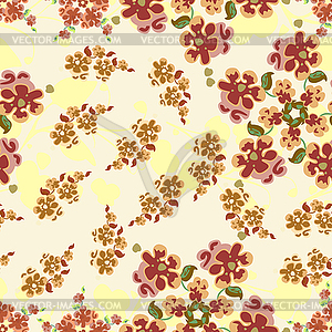  Floral - seamless pattern - vector clipart