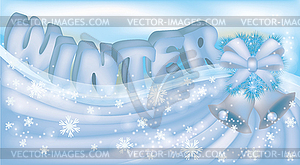 Cute winter banner, vector illustration - vector clipart