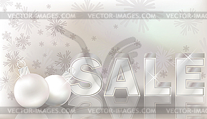 Winter sale banner, vector illustration  - vector clip art