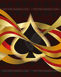 Poker spade card, vector illustration - vector clipart