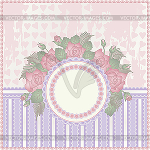 Invitation vintage card, vector illustration - vector clipart / vector image