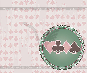 Vintage Poker background, vector illustration - royalty-free vector clipart