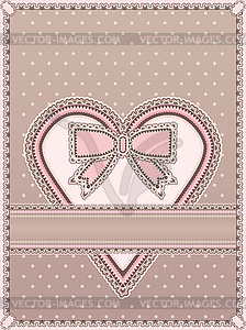 Love card in vintage style, vector illustration - vector clip art