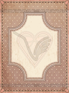 Vintage invitation card, vector illustration - royalty-free vector image