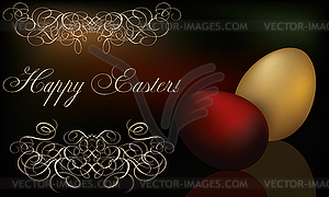 Happy Easter background, vector illustration - vector image
