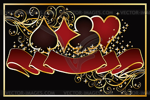 Casino Poker background, vector illustration  - vector clip art