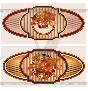 Vintage Autumn banners, vector illustration - vector image