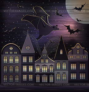 Happy Halloween ночь обои, векторные иллюстрации - изображение векторного клипарта