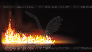 Fire background, vector illustration - vector image