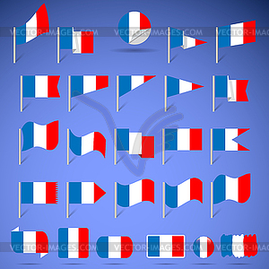 Flags of france - vector image