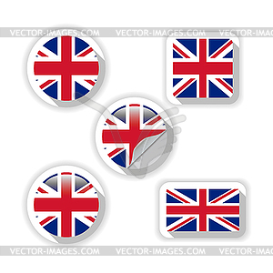 Flags of British - vector image