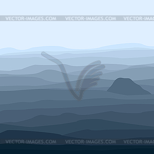 Горный пейзаж - изображение векторного клипарта