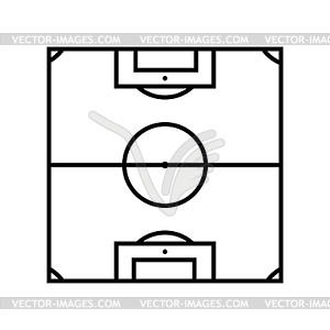 Футбольное поле - векторное изображение клипарта
