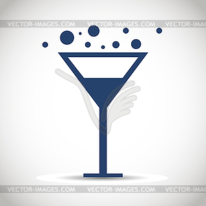 Icon glass wine - vector clipart / vector image