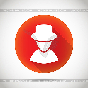 Man silhouette icon - color vector clipart