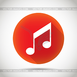 Music note icon - vector image