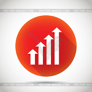 Growth chart icon - vector clipart