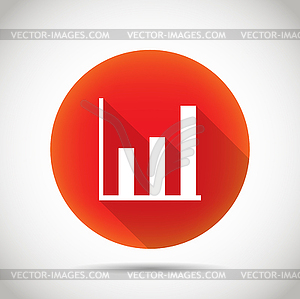 Growth chart icon - vector clipart