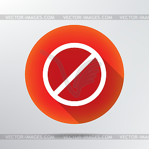 Prohibition sign icon - vector image