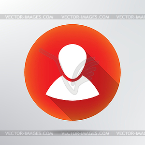 Man silhouette icon - vector clipart