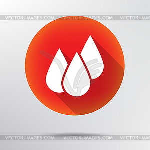 Water drops icon - vector clipart