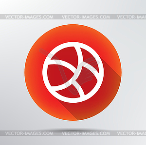 Basketball ball icon - stock vector clipart