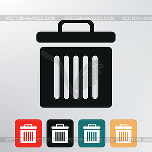 Dustbin icon - vector clipart