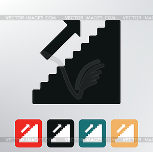 Growth chart icon - vector image