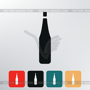 Значок бутылка - векторное изображение