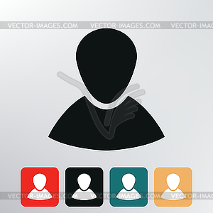 Man silhouette icon - vector image