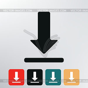 Arrow download icon - vector clipart