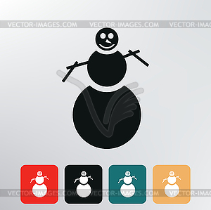 Snowman icon - vector clip art