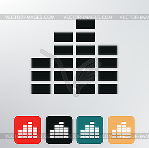 Equalizer icon - vector clipart / vector image