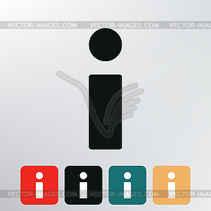 Letter i icon - vector clip art