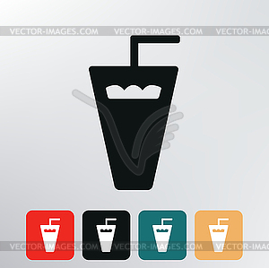 Plastic glass icon - royalty-free vector clipart