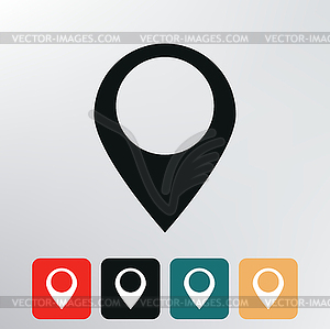 Map point icon - vector clip art