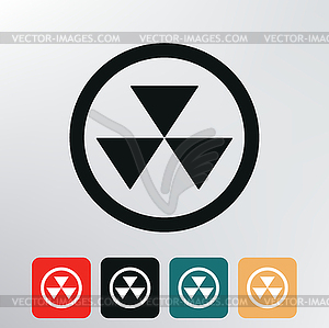 Radiation icon - vector clipart / vector image