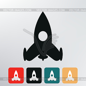 Rocket icon - vector clip art