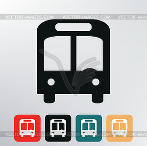 City bus icon - vector clipart