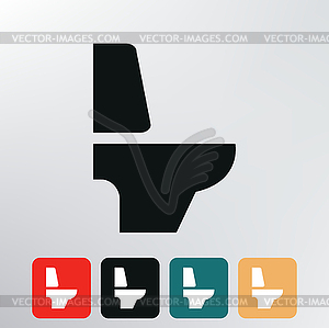 Toilet icon - vector EPS clipart