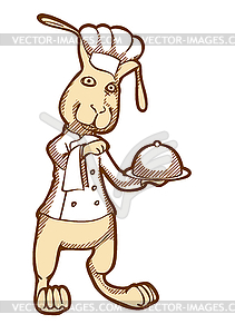 Rabbit-Chef - vector clip art