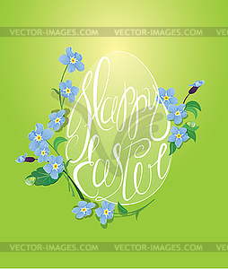 Holiday greeting card with egg is made of - vector image