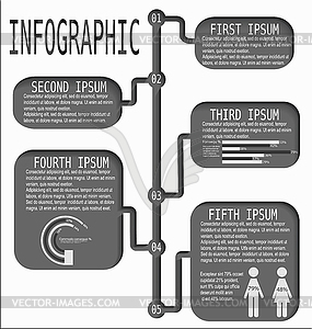 Time line info graphics - vector image