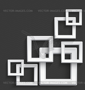 White square frames - vector image