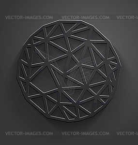Abstract gray polygonal circle - royalty-free vector image