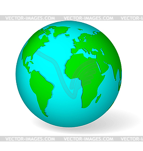 Blue globe - vector image